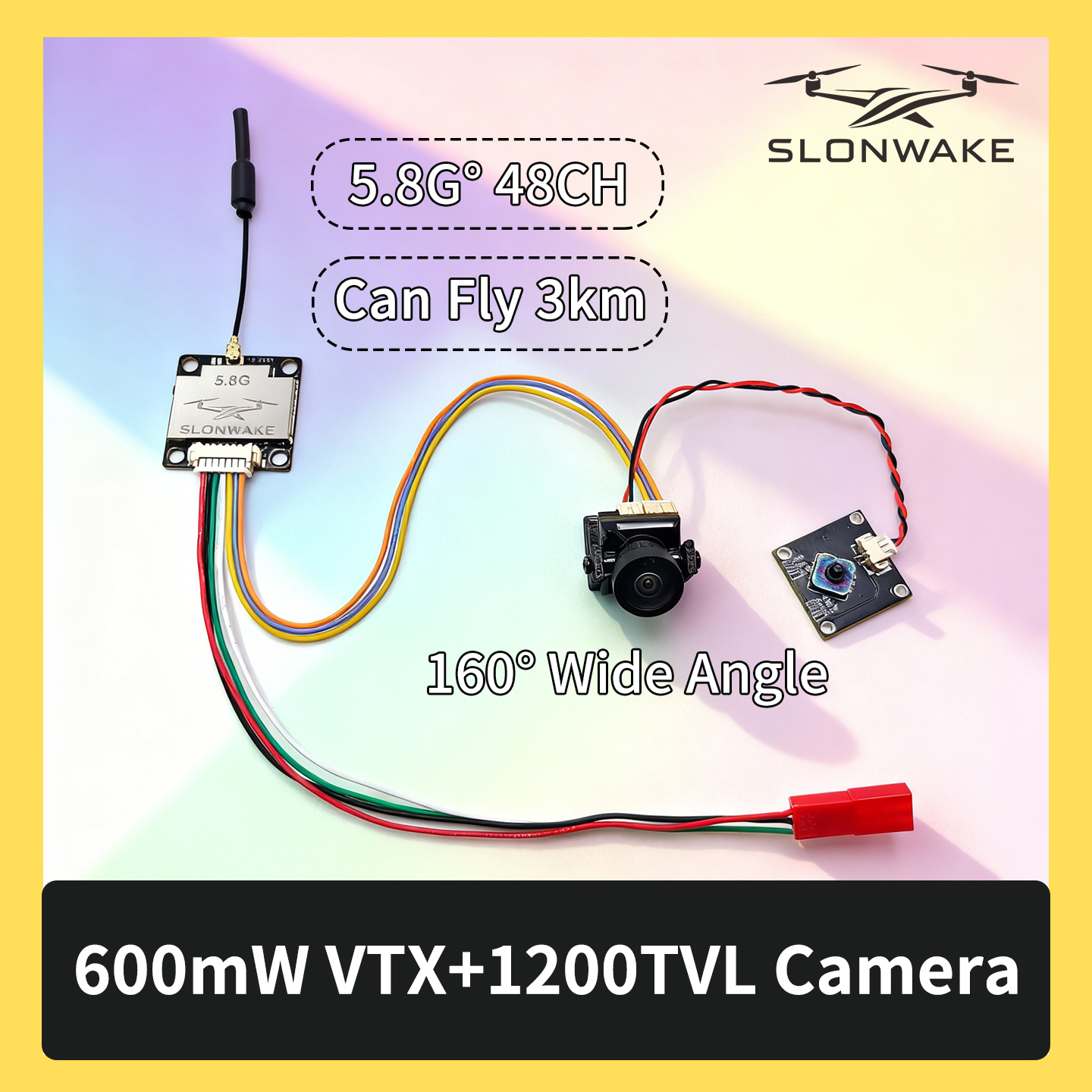 Fpv Drone Camera - SLONWAKE 5.8G 600mW 7-24V FPV Video