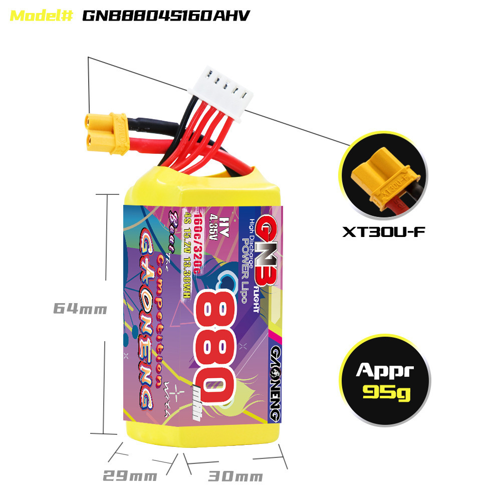 GNB 4S 880mAh 15.2V 160C/320C  - Fpv Drone Battery incelemesi ve fiyatı