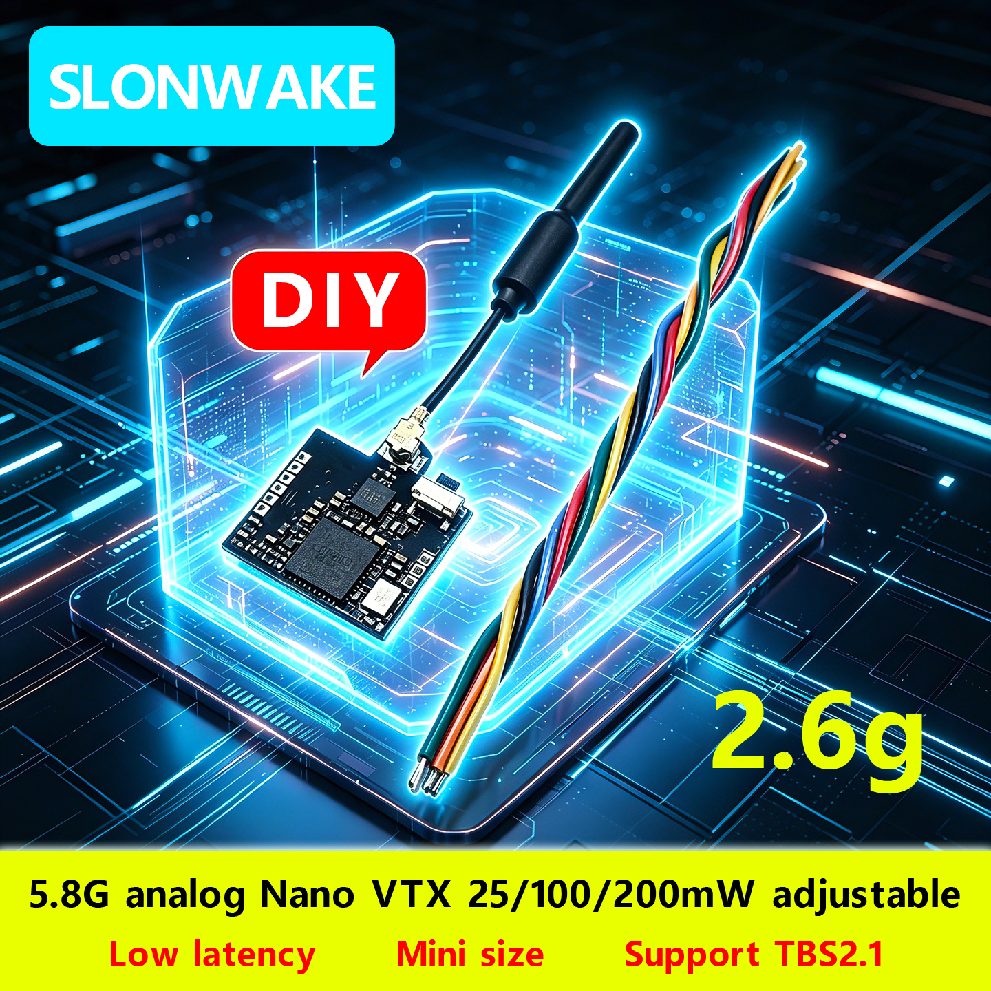 SLONWAKE Nano 5.8G 48CH 200mW  - Fpv Drone Transmitter incelemesi ve fiyatı