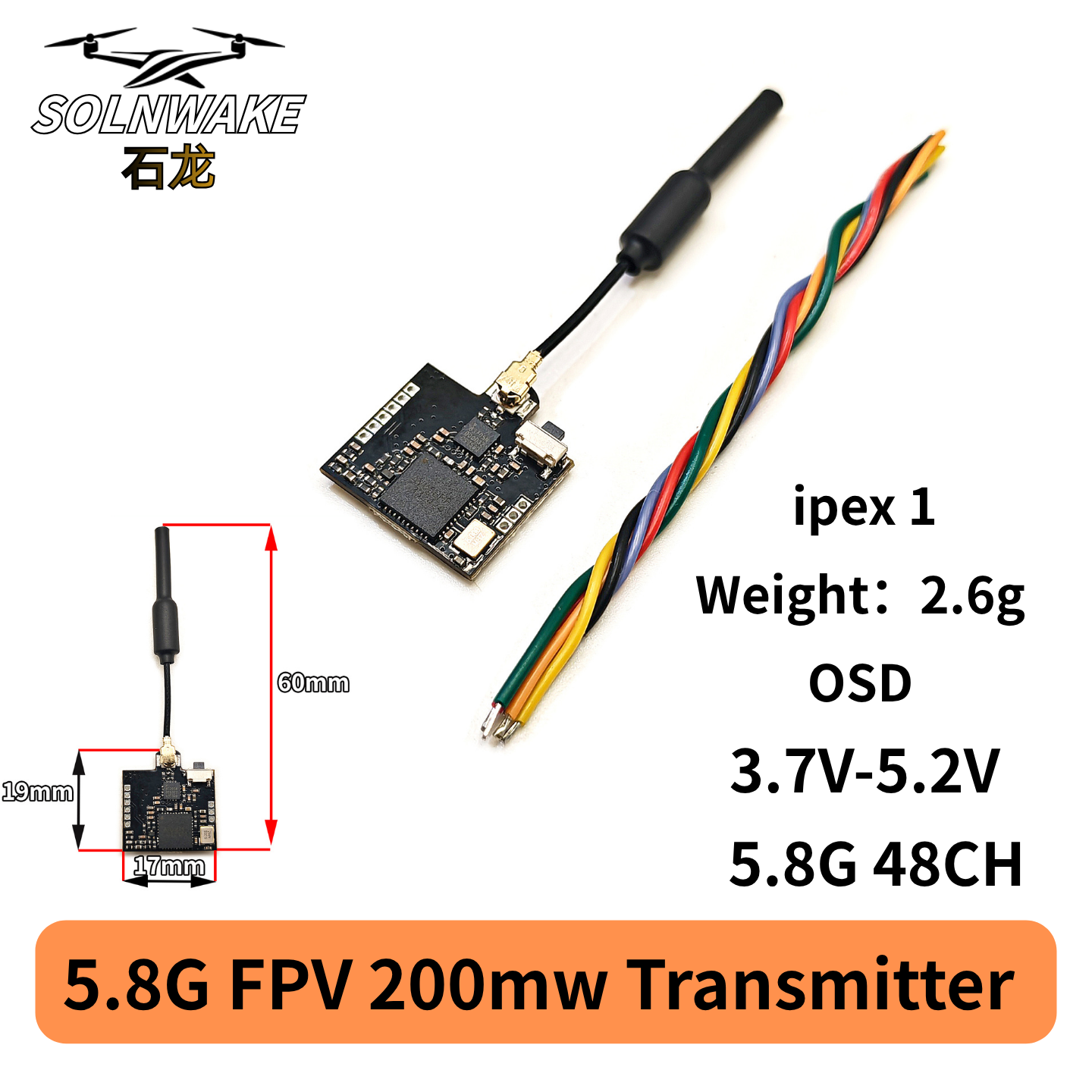 SLONWAKE Nano 5.8G 48CH 200mW  - Fpv Drone Transmitter incelemesi ve fiyatı
