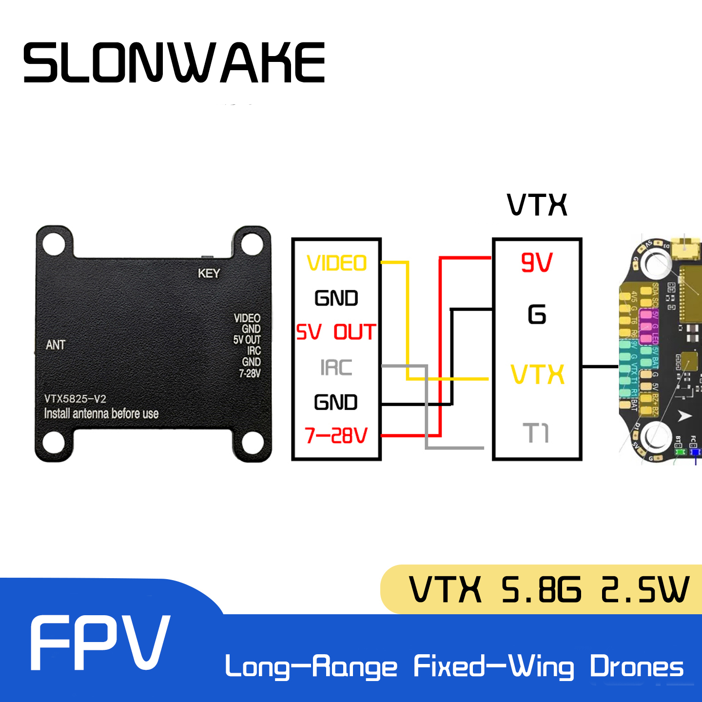 SLONWAKE 5.8G 48CH FPV Transmi - Fpv Drone Frame incelemesi ve fiyatı