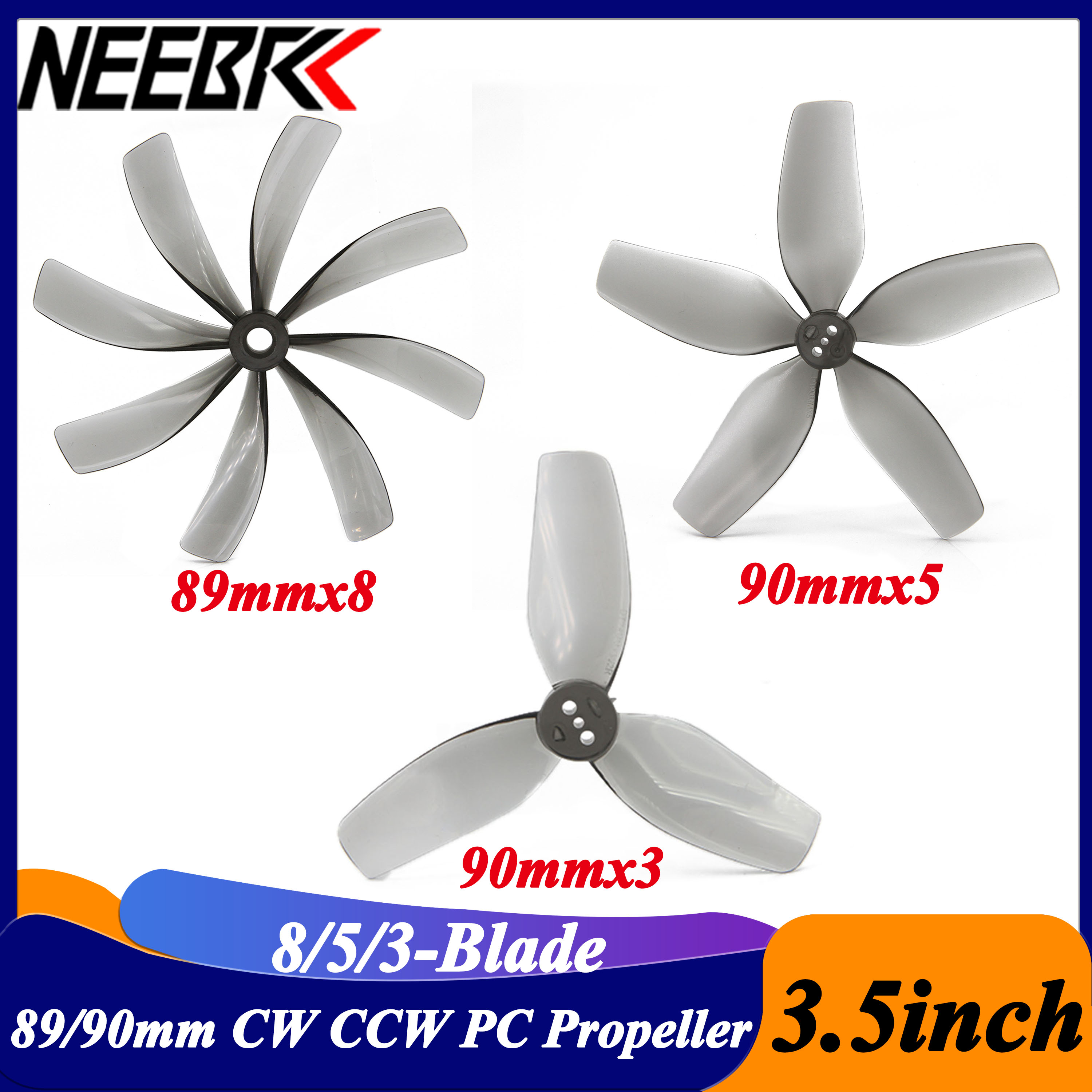2Pairs 3.5inch 89x8 90x5 90x3  - Fpv Drone Quadcopter incelemesi ve fiyatı
