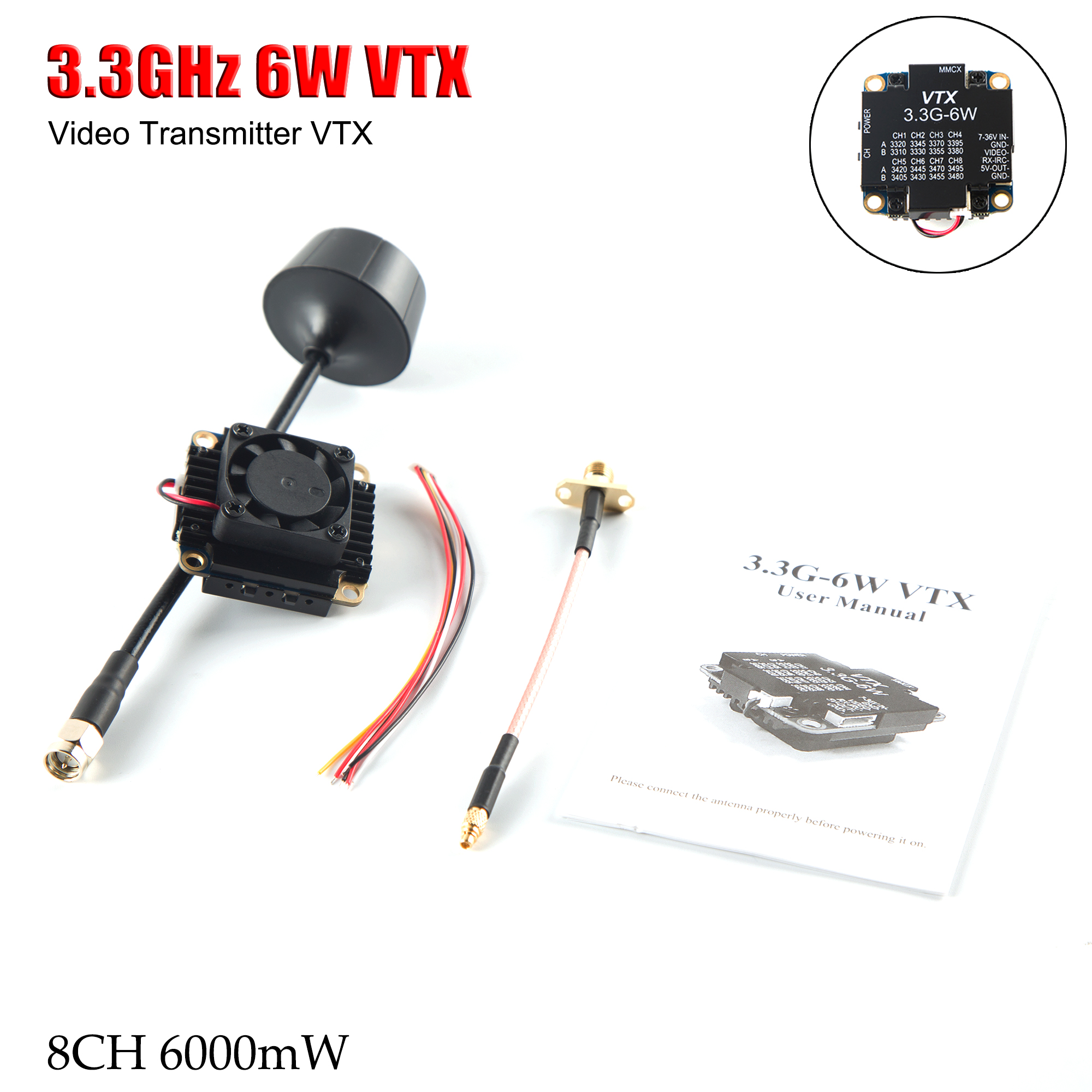FPV Video Transmitter 3.3G 6W  - Fpv Drone Transmitter incelemesi ve fiyatı